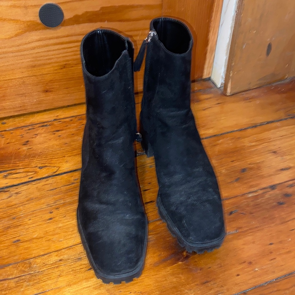 ZARA BLACK HEELED BOOTS WORN ONCE